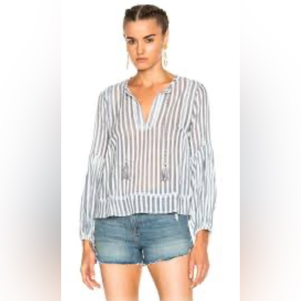 ULLA JOHNSON
ILIANA BLOUSE MARINE